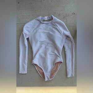 J. Crew Factory Ribbed Rash Guard Long Sleeve Swimsuit, Size 4